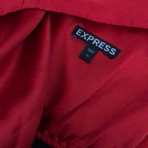 Express color block red satin dress - Picture 2 of 6
